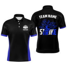 Load image into Gallery viewer, Personalized Strike Bowling Team Shirts Mens Bowling Shirts Bowling League Jerseys | Blue IPHW5513
