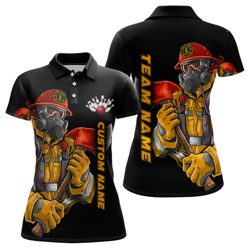 Firefighter Bowling Women Bowling Shirts Custom Firefighter Bowling Team Polo Shirts IPHW5336