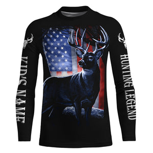 Deer Hunting American Flag patriotic Customize Name 3D All Over Printed Shirts NQS698