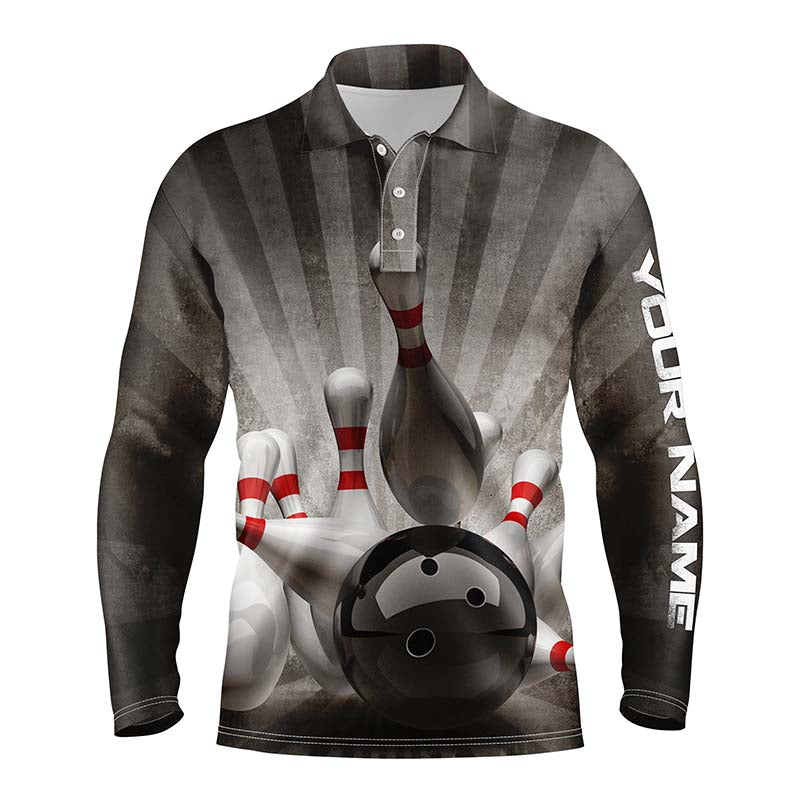personalized bowling shirt for men – custom name design side view