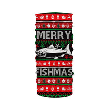 Load image into Gallery viewer, Merry Fishmas funny ugly Christmas salmon fishing shirt UV protection long sleeves UPF 30+ Christmas gift NQS2350