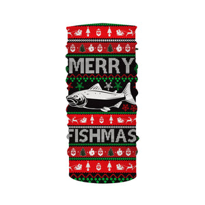 Merry Fishmas funny ugly Christmas salmon fishing shirt UV protection long sleeves UPF 30+ Christmas gift NQS2350