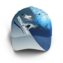 Load image into Gallery viewer, Shark fishing sea camo Custom fishing hat Unisex Fishing Baseball Angler hat cap NQS4518