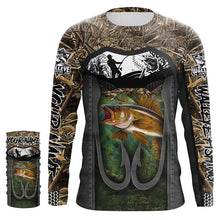 Load image into Gallery viewer, Walleye fishing Fish hook camo Customize name long sleeves UPF 30+ personalized gift for fisherman NQS832