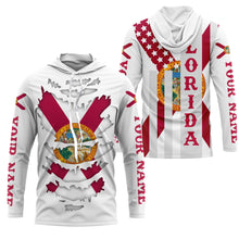 Load image into Gallery viewer, Custom Florida Flag Shirts, Patriot Long Sleeve Performance Shirts UV Protection Upf 30+ NQS2493