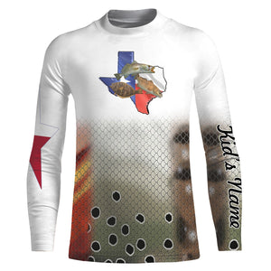 Texas Slam Redfish, Speckled Trout, Flounder fishing Texas Flag custom name 3D All Over print shirts NQS466
