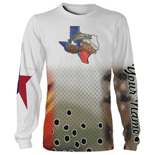 Load image into Gallery viewer, Texas Slam Redfish, Speckled Trout, Flounder fishing Texas Flag custom name 3D All Over print shirts NQS466