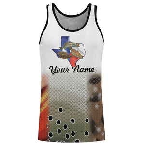 Texas Slam Redfish, Speckled Trout, Flounder fishing Texas Flag custom name 3D All Over print shirts NQS466