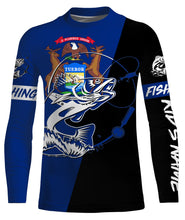 Load image into Gallery viewer, Michigan walleye fishing Custom Name UV protection UPF 30+ fishing jersey, custom fishing apparel NQS3061
