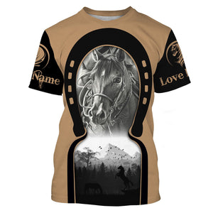 Beautiful Quarter Horse Custom Name 3D All over print shirts NQS731