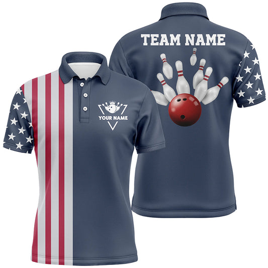 Custom bowling shirt for men – personalized team jersey front view