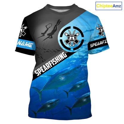 Tuna blue water spearfishing Custom Name UV protection UPF 30+ fishing jersey, custom fishing apparel NQS3070