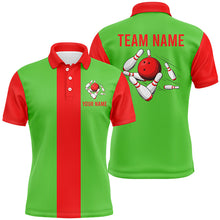 Load image into Gallery viewer, Personalized Red Green Christmas Bowling Polo Shirts For Men custom vintage bowling team jerseys NQS6882