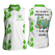 Load image into Gallery viewer, Womens sleeveless polo shirt custom I do have retirement plan on golfing, Mother day gift | Multicolor NQS5296