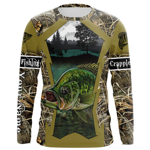 Crappie Fishing Customize Name Camo 3D All Over Printed Shirts Personalized Gift For Adult And Kid NQS503