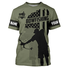 Load image into Gallery viewer, Carp hunter bowfishing American flag Custom UV sun protection Long sleeve Fishing Shirts jerseys NQS4621