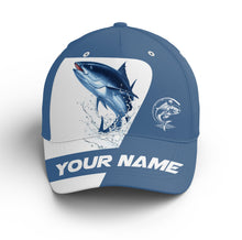 Load image into Gallery viewer, Tuna Fishing blue color Custom fishing Tuna hat Unisex Fishing Baseball Angler hat NQS2551