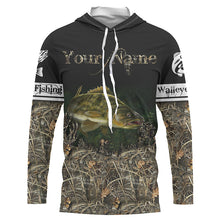 Load image into Gallery viewer, Walleye Fishing Camo Long sleeves All Over Printed Shirts For Adult And Kid NQS252