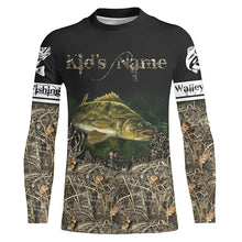 Load image into Gallery viewer, Walleye Fishing Camo Long sleeves All Over Printed Shirts For Adult And Kid NQS252