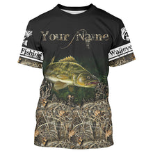 Load image into Gallery viewer, Walleye Fishing Camo Long sleeves All Over Printed Shirts For Adult And Kid NQS252