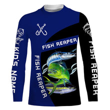 Load image into Gallery viewer, Customize Name Mahi Mahi, Tuna, Wahoo Fishing Fish Reaper 3D All Over Printed Shirts Personalized Gift For Fisherman NQS409