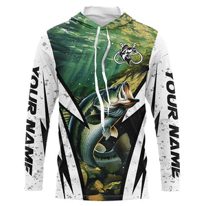 Largemouth Bass fishing Custom UV protection performance long sleeve fishing shirt, Bass fish jerseys NQS7114