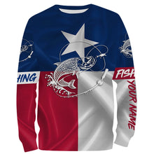 Load image into Gallery viewer, Tarpon fishing Texas Flag 3D All Over printed shirts personalized fishing apparel for Adult and kid NQS418
