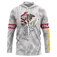 Load image into Gallery viewer, IL Illinois Fishing Flag Fish hook skull Custom sun protection fishing shirts for men, women, kid NQS3393