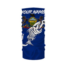 Load image into Gallery viewer, PA Pennsylvania Fishing Flag Fish hook skull Custom sun protection fishing shirts for men, women, kid NQS3404