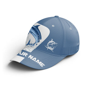 Marlin Fishing blue color Custom fishing hat Unisex Fishing Baseball Angler hat NQS3878