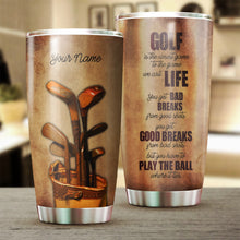 Load image into Gallery viewer, Vintage golf clubs custom name Golf Stainless Steel Tumbler Cup - personalized golf gifts NQS3425