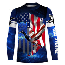 Load image into Gallery viewer, Duck hunting American flag patriotic 3d galaxy camo shirts- Personalized Hunting gift For Adult And Kid - NQSD19