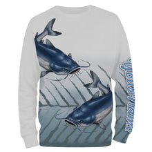 Load image into Gallery viewer, Blue Catfish Fishing Customize Name 3D All Over Printed Shirts For Adult And Kid Personalized Fishing Gift NQS270
