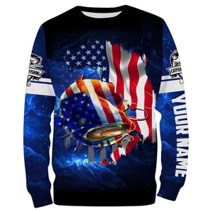 Catfish Fishing 3D American Flag patriotic Customize name All over print shirts - personalized fishing gift for men and women and Kid - NQS436