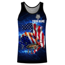 Load image into Gallery viewer, Catfish Fishing 3D American Flag patriotic Customize name All over print shirts - personalized fishing gift for men and women and Kid - NQS436