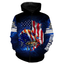 Load image into Gallery viewer, Catfish Fishing 3D American Flag patriotic Customize name All over print shirts - personalized fishing gift for men and women and Kid - NQS436