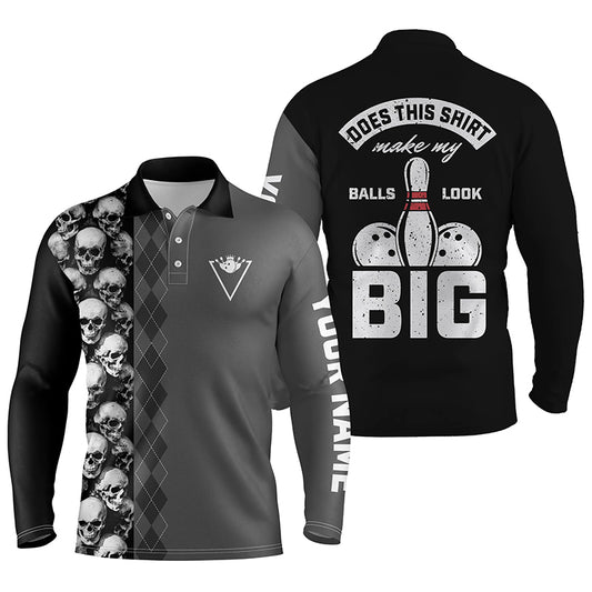 black personalized bowling shirt for men – custom name design side view