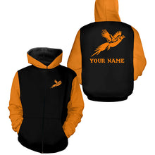 Load image into Gallery viewer, Black and orange Pheasant Hunting Custom 3D All Over Printed Shirts, Personalized Hunting gift NQS6564