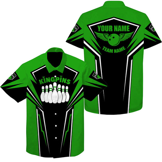 personalized bowling shirt for bowling – custom name design side view