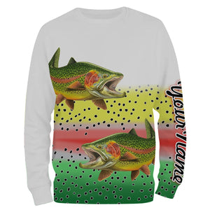Rainbow Trout Fishing Customize Name 3D All Over Printed Shirts For Adult And Kid Personalized Fishing Gift NQS276