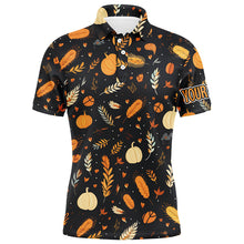 Load image into Gallery viewer, Thanksgiving pattern Mens golf polo shirts custom Thanksgiving gift best mens golf wear NQS6838