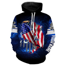 Load image into Gallery viewer, Carp Fishing 3D American Flag patriotic Customize name All over print shirts NQS449