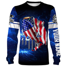 Load image into Gallery viewer, Carp Fishing 3D American Flag patriotic Customize name All over print shirts NQS449