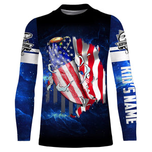Redfish Fishing 3D American Flag Patriot Custom name All over print shirts - personalized fishing gift NQS451