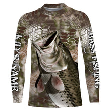 Load image into Gallery viewer, Largemouth Bass Fishing Camo Customize Name Camo 3D All Over Printed Shirts Personalized Gift For Men, Women And Kid NQS458