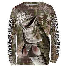 Load image into Gallery viewer, Largemouth Bass Fishing Camo Customize Name Camo 3D All Over Printed Shirts Personalized Gift For Men, Women And Kid NQS458