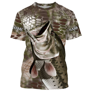 Largemouth Bass Fishing Camo Customize Name Camo 3D All Over Printed Shirts Personalized Gift For Men, Women And Kid NQS458