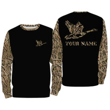 Load image into Gallery viewer, Goose Hunting Waterfowl Camo Customize Name 3D All Over Printed Shirts NQS836
