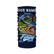 Load image into Gallery viewer, Fishing Makes Me Happy Bass Fishing 3D All Over printed Customized Name Shirts For Adult And Kid NQS287