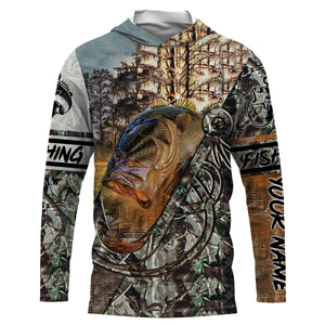 Largemouth Bass Fishing UV protection UPF 30+ quick dry custom long sleeve Fishing shirts NQS602